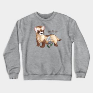 Baby Ferret and Butterfly Crewneck Sweatshirt